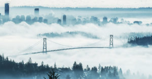 The Lions Gate Bridge and Vancouver - homepage image for the law firm Burns Fitzpatrick LLP
